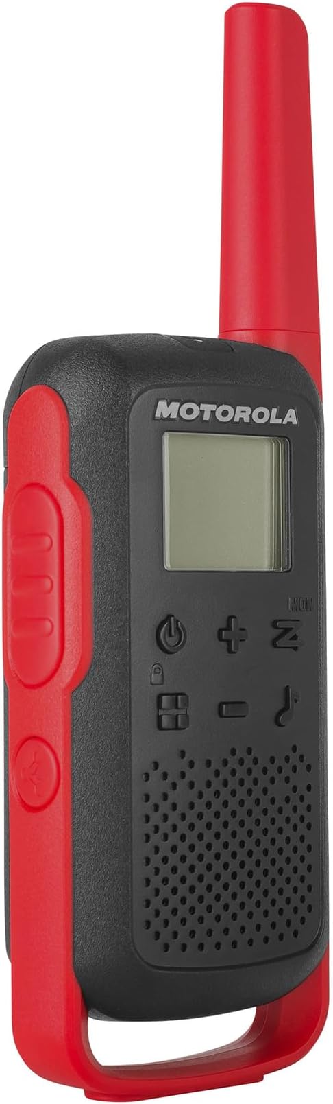 Motorola Solutions Two-Way Radio, 20 Mile Range, 22 Channel | T210 Talkabout | Rechargeable | 4 Pack | Black/Red