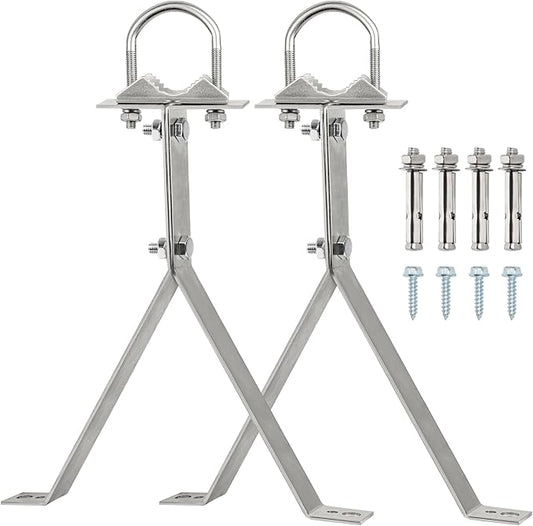 XRDS-RF Antenna Wall Mount 16 Inch Heavy-Duty Stand Off Wall Mast Mount Windproof Antenna Mounting Bracket for TV Antenna Mast (2-Leg + 2-Leg)