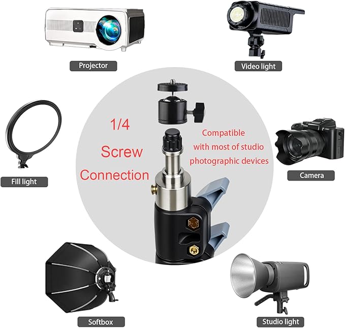 Light Stand，110 inches/2.8 Meters Adjustable，Capable of Supporting Up to 20KG Light Tripod，It Features A Gimbal and is Suitable for Fill Lights，Softboxes, Cameras, and Live Video Recording