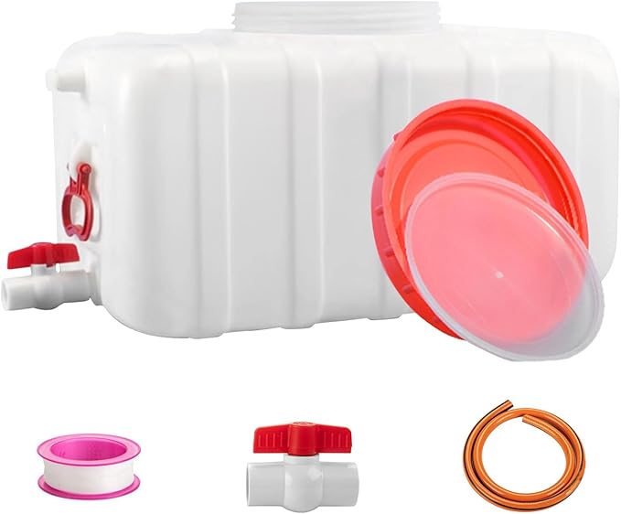 Water Container 6.6-52.8 Gallon Water Storage Tank Heavy Duty Water Carrier with Spigot and 3m Hose Food Grade Plastic Water Bucket for Camping RV Camping Outdoor Hiking Travel(Size:200L/52.8Gal)