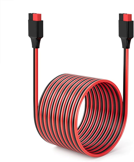 10AWG 100FT Anderson Extension Cable 2 6 10 20 35 50 75 100FT Solar Extension Cable Anderson Connector for Portable Power Station Solar Generator Solar Panel (100FT)