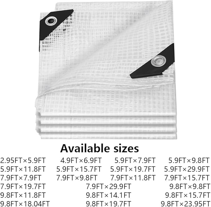 Tarps 8x20 FT Waterproof Heavy Duty Tarp – 18 Mil Thick, UV & Tear Resistant, Reinforced Grommets & Edges – Multi-Purpose Cover for Camping, Roof, Emergency, Truck, Boat