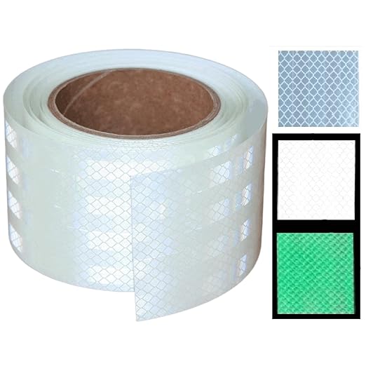 Glow in The Dark Reflective Tape 3 inch Wide, Outdoor Waterproof High Visibility Warning Safety Caution Adhesive Tape (10 feet)
