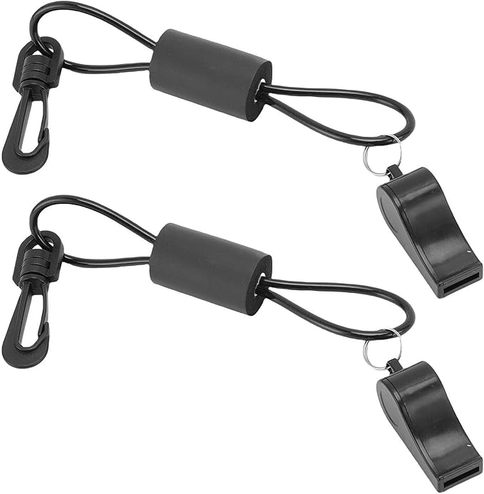 Jeanoko Emergency Security Whistle Durable Loud Sound Signal Whistle for Outdoor Activities with Lanyard 2 Pack for Marine Camping Hiking Boating