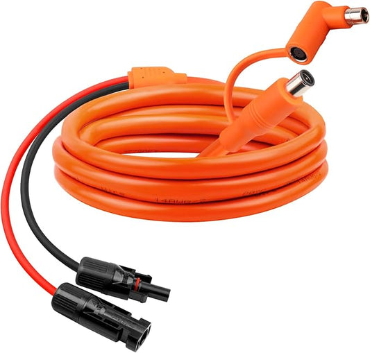 3FT Solar Panel Connectors to DC 8mm Adapter Cable, 12AWG+14AWG Solar Cable Cord with DC8020/7909,Compatible with Jackery, Anker,GZ Yeti,BLUETT Portable Power Statio,Solar Generator