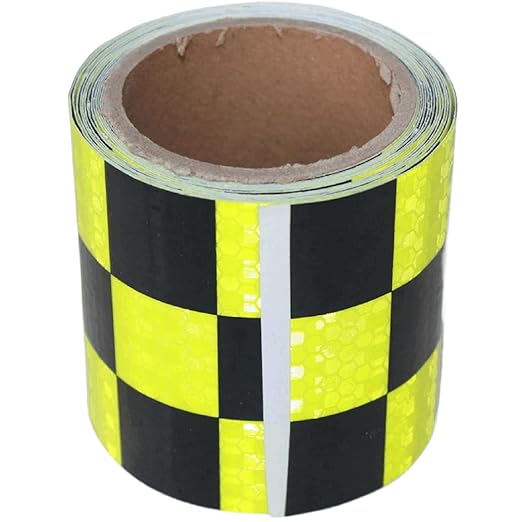 Reflective Tape Outdoor Waterproof 3 inch, High Visibility Conspicuity Warning Safety Industrial Marking Tape (11 feet)