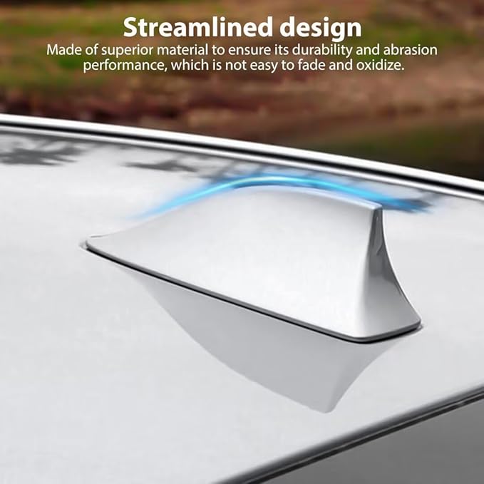 for 2015-2019 Hyundai Sonata-Elantra Ebony Shark Fin Roof Antenna Cover Silver for 2020 Hyundai Sonata SEL Sedan 4-Door 2.5L 2497CC l4 Gas DOHC Naturally Aspirated