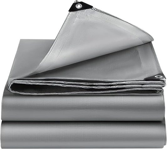 30 * 30FT Tarps Heavy Duty Waterproof, 12 Mil Large Tarps with Grommets and Reinforced Edges, UV Tear Fade Resistant, Heavy Duty Tarps for Outdoors Patio Camping