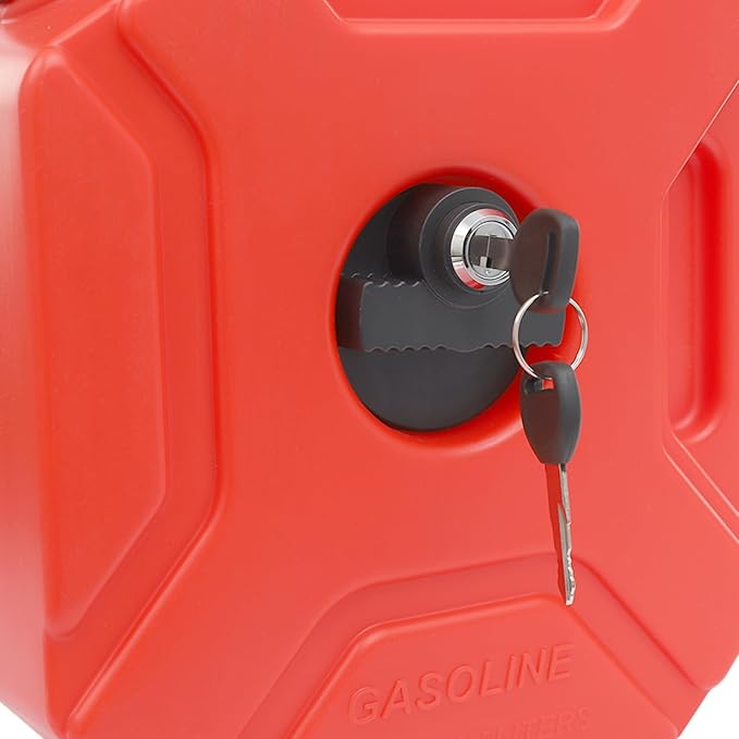 Transfer Tank Fits 5L/1.3 Gallon Storage Container With Spout and Lockable Bracket,11.81” x 9.84” x 4.72”