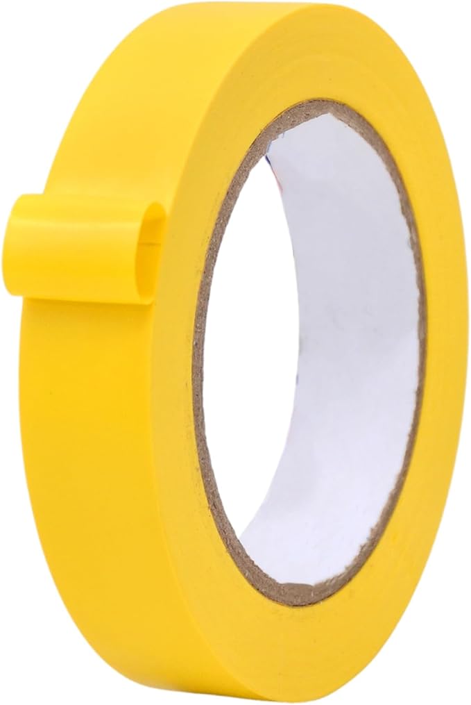 MAT Vinyl Marking Tape Yellow - 1 inch x 36 yds. for Safety Floor Marking (School Gym, Restaurants, Warehouse), Dance Floor Splicing, Pinstriping Cars & Boats