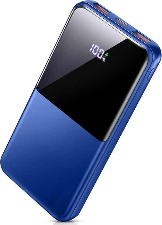Portable Charger Power Bank, 10000mAh Mini Portable Battery Fast Charging Battery Pack Travel Essentials, PD 3.0 QC 4.0 External Phone Powerbank for iPhone Android Samsung and USB/USB-C Devices