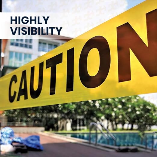ADHES Yellow Caution Tape Roll, 3 inch x 300ft Hazard Tape Construction Tape for Danger/Hazardous Areas, Ideal Use for Parties, Decorations