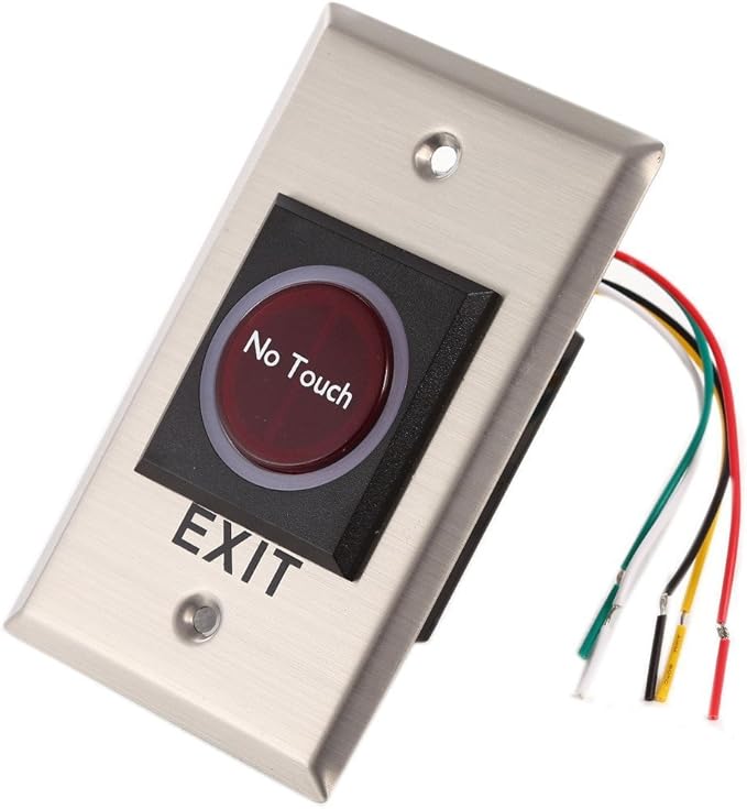 MENGQI-CONTROL Security Wiegand TCP/IP RFID 4 Doors Access Control System Kit Metal AC110-240V Power Supply Box No-Touch Exit+Weather Proof Reader