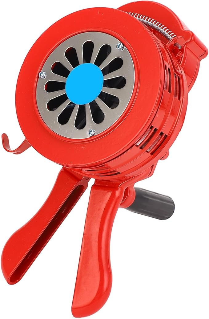 YWBL-WH Hand Crank Siren Horn, Manual Operated Emergency Siren with Adjustable Volume up to 110dB, for Factories Schools Warehouses Emergency Sites