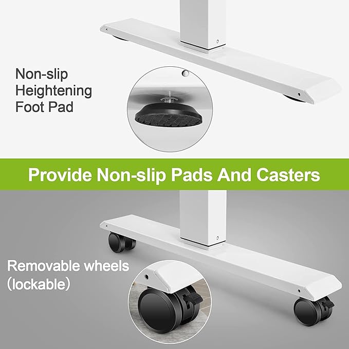 Electric Standing Desk Adjustable Height, 55'' x 24'' Stand up Desk with Outlets and 2 USB Ports,4 Caster, 27''-46'' Lifting Range, Spacious Computer Workstation for Home Office(Oak)
