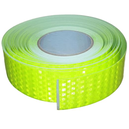 Fluorescent Green Reflective Tape 2 inch Wide, Outdoor Waterproof Safety Caution Warning Adhesive Strips Tape (166 feet)