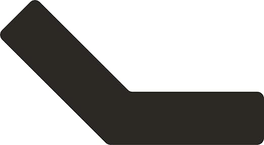 5S Location Marking 135° Angle- 6x6x2" Adhesive Laminated Durable 135 Degree Angle Shaped Floor Marker by Graphical Warehouse- Rounded Corners (25 Pack) (Black)