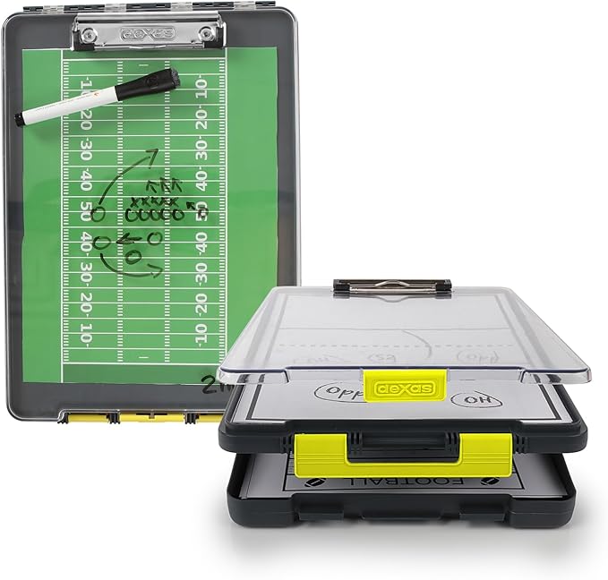 Dexas Clearview Clipcase Clipboard, 13.75 x 9.5 in, Gray/Yellow. See Papers Clearly Outdoors, Stay Organized and Dry. Ideal for Coaching, Teaching, homeschooling, Art, Trades, and Medical pros.