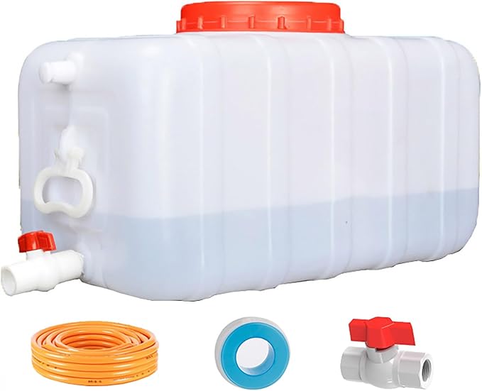 Water Storage Tank for Camping Plastic Large Capacity Water Tank Water Container with Spigot for Emergency Storage Household Outdoor Camping RV Self-Driving Tour(Size:35L/9gallon)