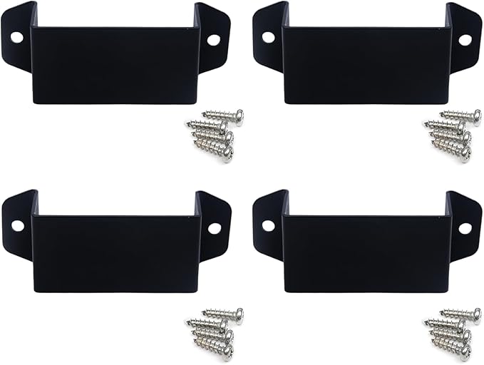 LUITON Universal Radio Hanger Holder Mount, Handheld Radio Holder Mount with Self-Adhesive Tape and Self-Tapping Screws Compatible with Baofeng Midland Kenwood Motorola CB Handheld Radio(4 Pack)