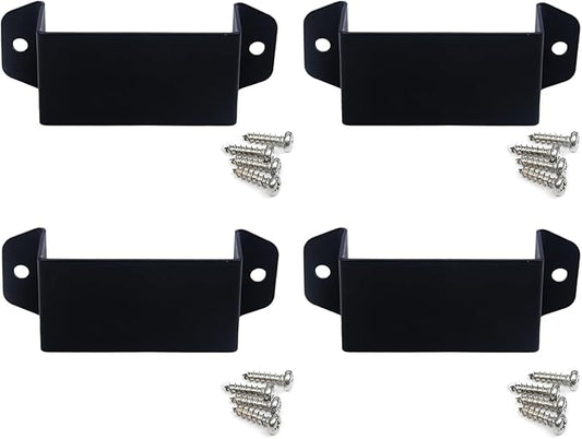 LUITON Universal Radio Hanger Holder Mount, Handheld Radio Holder Mount with Self-Adhesive Tape and Self-Tapping Screws Compatible with Baofeng Midland Kenwood Motorola CB Handheld Radio(4 Pack)
