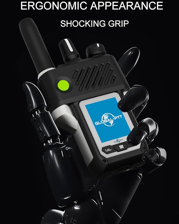 Global-PTT G6Plus 4G LTE Two-Way PoC Radios - 8800mAh Battery Nationwide Coverage Unlimited Communication Range - Metal Body Walkie Talkies (Green)