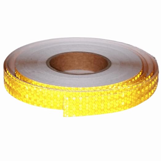 Yellow Reflective Tape 1 inch Wide for Trucks, Outdoor Waterproof High Visibility Safety Warning Reflector Sticker Strips (168 feet)