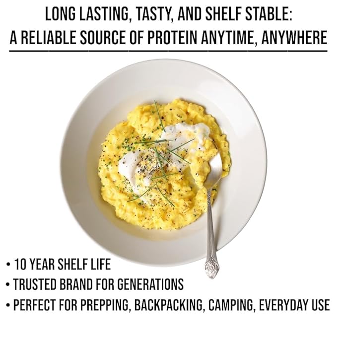 Powdered Whole Eggs for Cooking & Baking | Long-Lasting Pantry Staple for Camping, Hiking & Emergency Use | Easy-Prep Dehydrated Eggs | #2.5 Can (8 oz) | Approx. 18 Servings