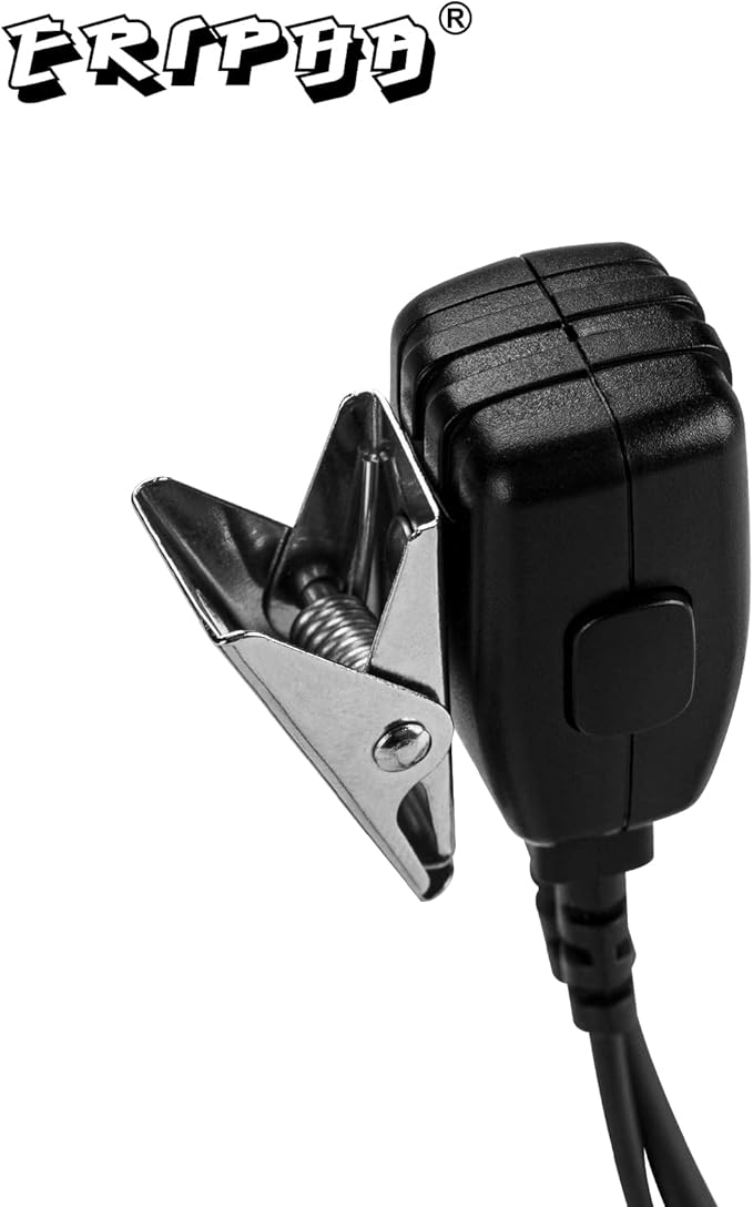 1-Pin Earpiece Compatible with Cobra CX112 CXT195 Radio Walkie Talkie, 2.5mm Headset G Shape with PTT Mic