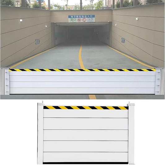 Flood Protection Barrier/Flooding Control Baffle for Garage/Front Door/Basement, 2/3/4/5/6/7/8/9/10/11/12/13ft Flood Prevention Water Barriers, Water Dams Aluminum, Suitable(H 3.3ft(100cm),