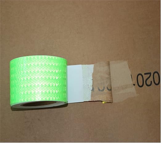 Green Reflective Tape Outdoor Waterproof 3 inch Wide for Cars, High Visibility Safety Warning Adhesive Stickers Strips (66 feet)