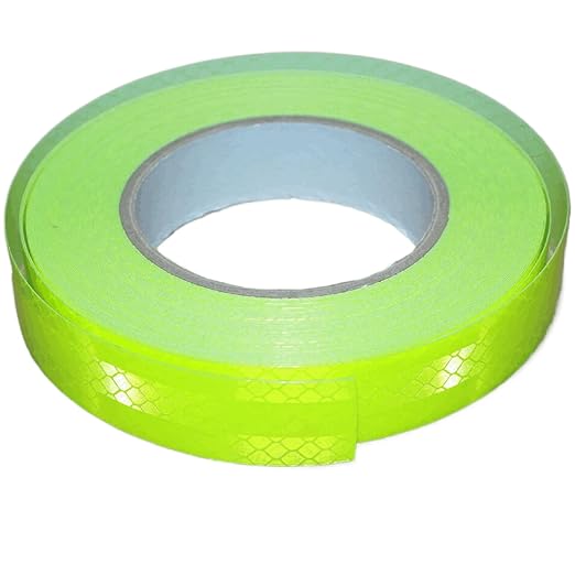 Fluorescent Green Reflective Tape Outdoor Waterproof 1 inch, High Visibility Safety Hazard Warning Safet Stickers (68 feet)