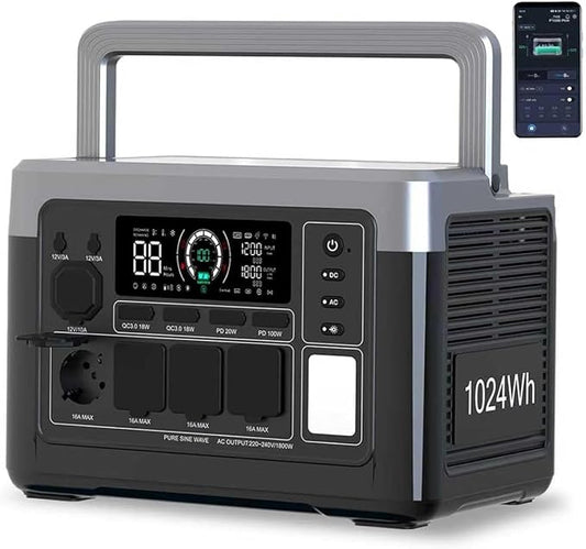 OUKITEL Portable Power Station, 1800W Solar Generator (Peak 3600W), 1048wh LiFePO4 Battery for Home Backup, 1200W Fast Charging in 41Mins, APP Control, 11 Outlets Power Outages, and Outdoor Camping