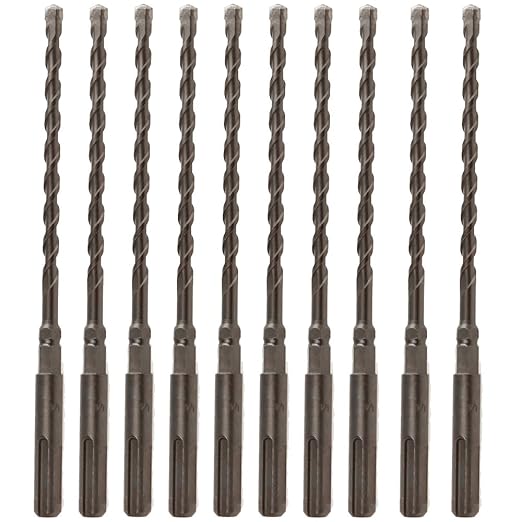 10PCS, 3/16"X7",SDS Rotary Hammer Concrete Masonry Hex Drill Bit Carbide Tip