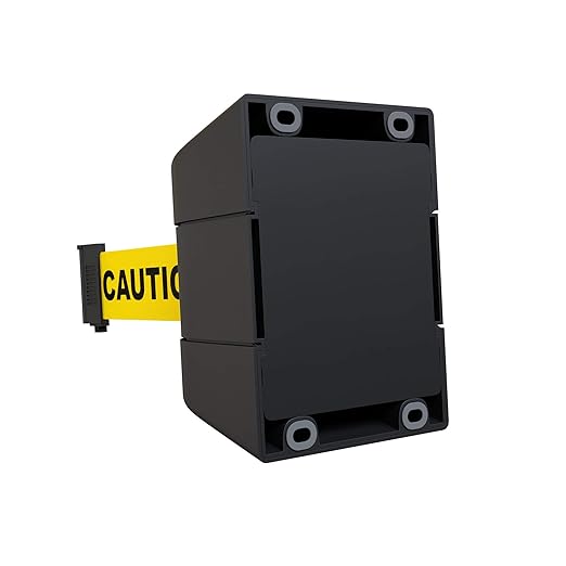 Crowd Control Warehouse - CCW Series WMB-230 Fixed Wall Mount Retractable Belt Barrier - 30 Foot, Caution Do Not Enter Belt with Black ABS Case