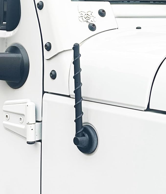 7" Short Antenna for Jeep Wrangler Gladiator JL JK JT Rubicon Sahara 2007-2025, 7 Inch Jeep Wrangler Unlimited Sport 4xe Willys Mojave Rubber Antenna Replacement Accessories Reception