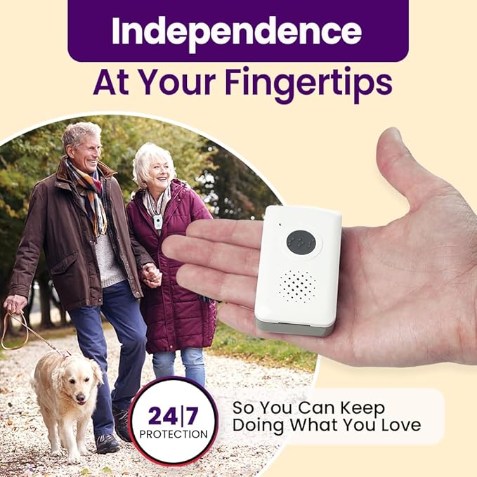 Medical Guardian MGMobile | Medical Alert Device for Seniors | Emergency Call Button, 24/7 Monitoring, Step Counter, GPS Tracking, Water-Resistant | Monthly Subscription Required | White
