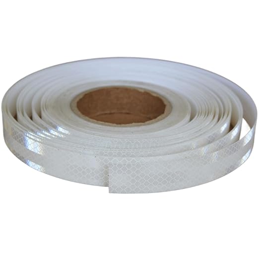 White Reflective Tape 1 inch Wide for Cars, Outdoor Waterproof High Visibility Safety Warning Reflector Sticker Strips (168 feet)