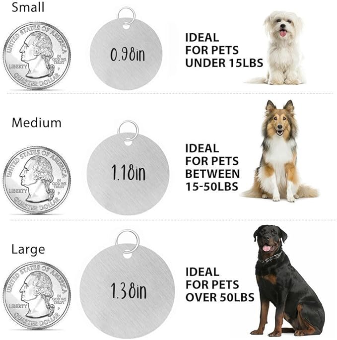 MYXGY Colorful Dog Tags Personalized, Engraved Dog Tags with Colored Printing for Pets, Customizable Cat Collar Holder Tag (Sunshine)