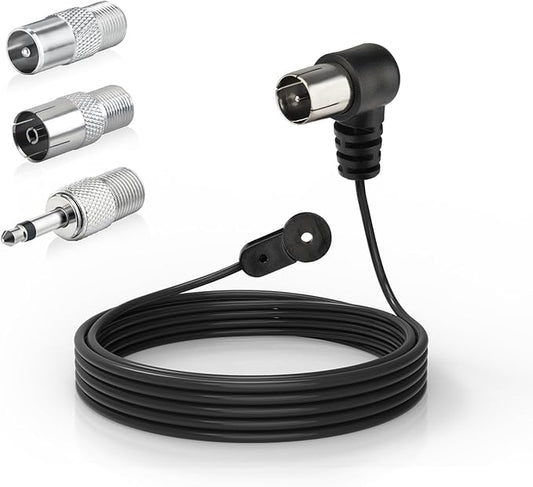 FM Radio Antenna 75 Ohm FM Antenna for Pioneer Onkyo Yamaha Marantz Bose Wave Music System Indoor Digital HD Radio FM Radio Bluetooth Stereo Receiver AV Audio Video Home Theater Receiver