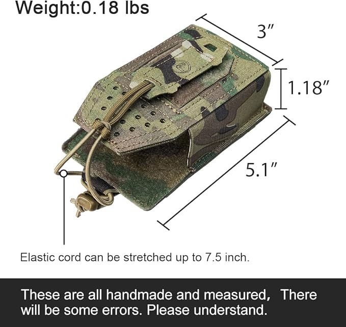 Tactical Molle Radio Pouch Radio Holster Universal Radio Holder For Walkie Talkie Motorola BaoFeng UV-5R BF-F8HP Adjustable Storage Rifle Magazine Pouch(Multicam)