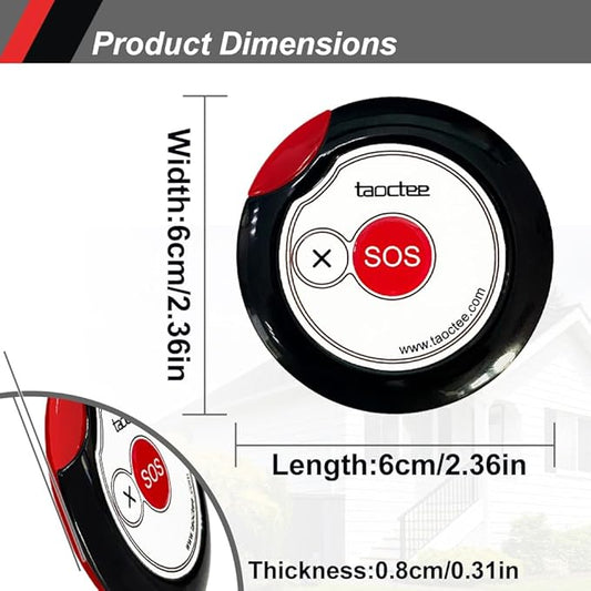Panic Button Alarm for Security Emergency Remote Panic Button Alarm Siren for Home,Lightweight and Compact Button with Lanyard,Emergency Alert System for House Business Shop(Only 2xbuttons)
