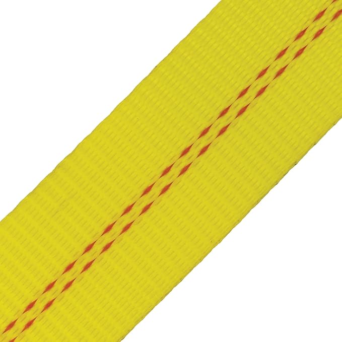 VULCAN Axle Tie Down Combo Strap with Snap Hook Ratchet - 2 Inch x 114 Inch - 4 Pack - Classic Yellow - 3,300 Pound Safe Working Load