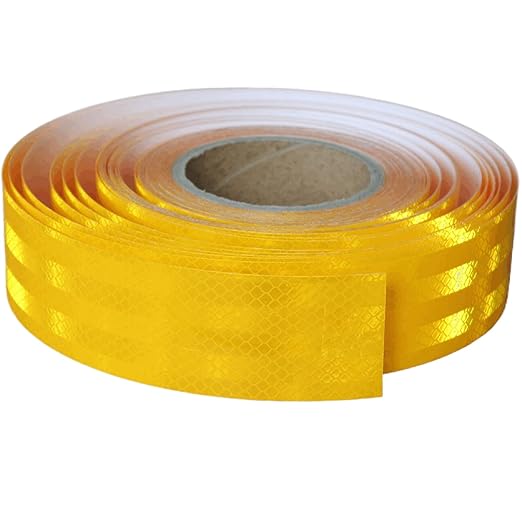 Yellow Reflective Tape 2 inch Wide for Trucks, Outdoor Waterproof High Visibility Safety Warning Reflector Sticker Strips (168 feet)