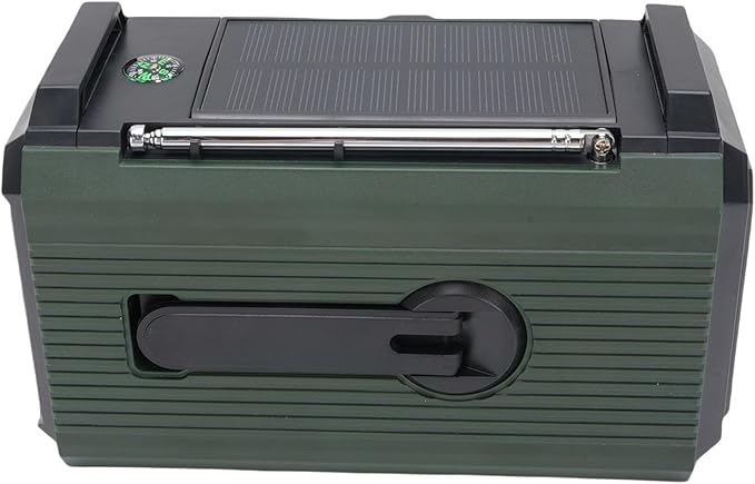 Emergency Radio Portable AM FM NOAA Weather Radio with 30000mAh Power Bank Hand Crank Solar Charging SOS Alert Flashlight Compass Reading Light for Outdoor Camping Survival