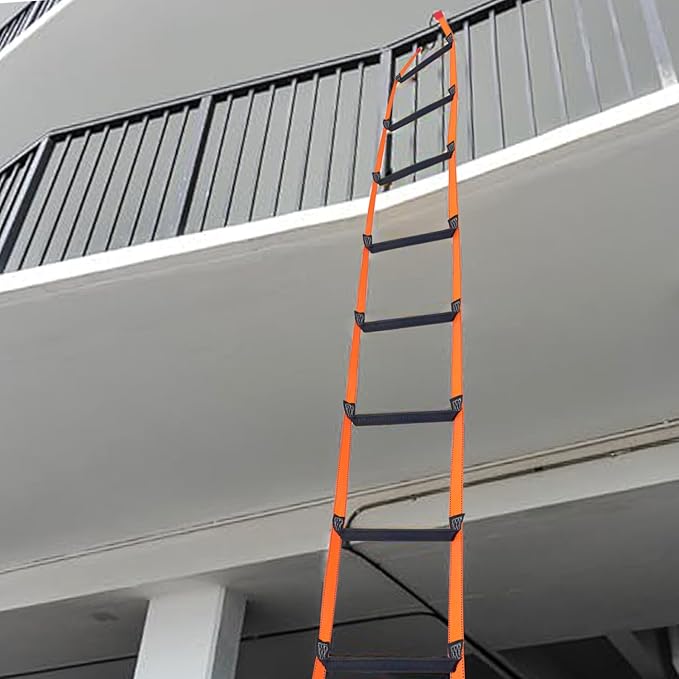 Fire Escape Ladder, 32.8 Feet Emergency Fire Ladder, 3-5 Story Homes Reusable Safety Rope Ladder for Kids and Adults