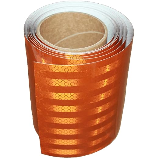 Non Fading Reflective Tape Brown Outdoor Waterproof 6 inch Wide, High Visibility Safety Warning Reflector Sticker Strips (11 feet)