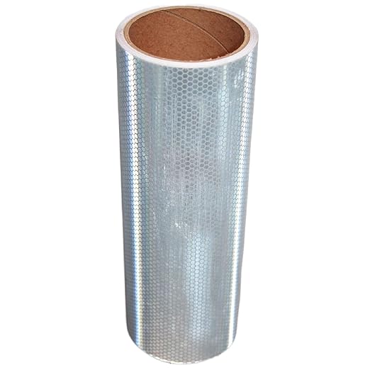 Non Fading Silver Reflective Tape 10 inch Wide, Outdoor Waterproof Safety Adhesive Stickers, High Visibility Industrial Marking Tape (11 feet)