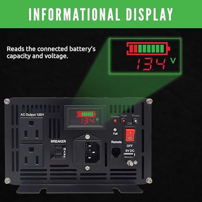 PumpSpy 1500W Sump Pump Battery Backup System, Safe Back Up System for Emergency and Power Outage, Superior Home Silent Sump Pump Backup Power Supply with Intelligent Cooling