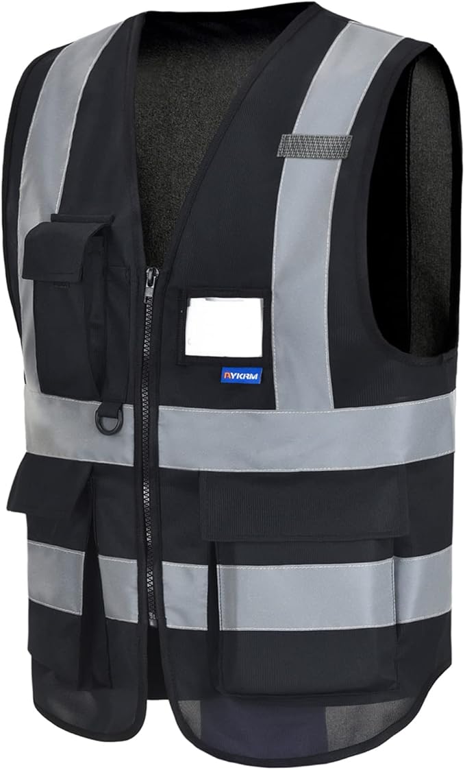 A-SAFETY 4XL 5XL black safety vest